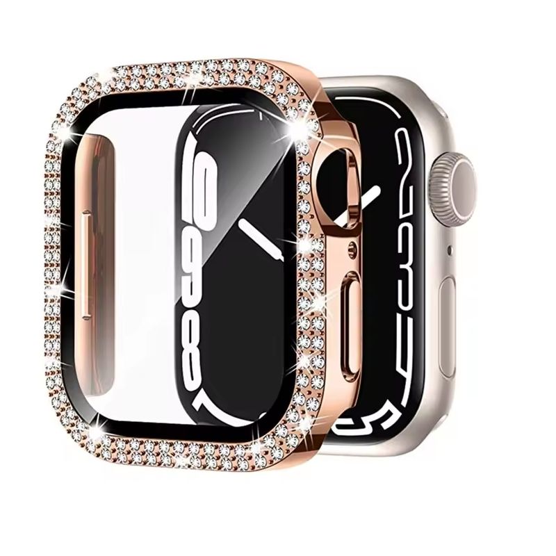 GENERICO - Protector Para Apple Watch Cristales Brillo 41mm  Rosa