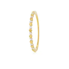 JB JOYAS BARON - Anillo Compromiso de Oro 18Kt Medio Cintillo Intercalado