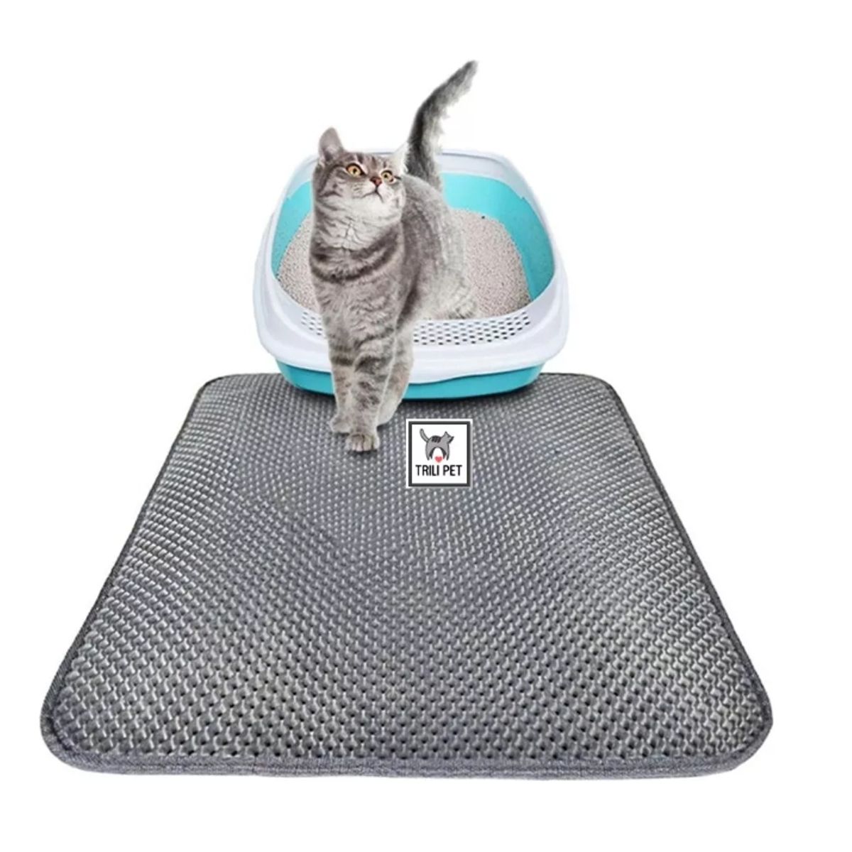 GENERICO - Alfombra Salida Arenero Gato Baño Grande.