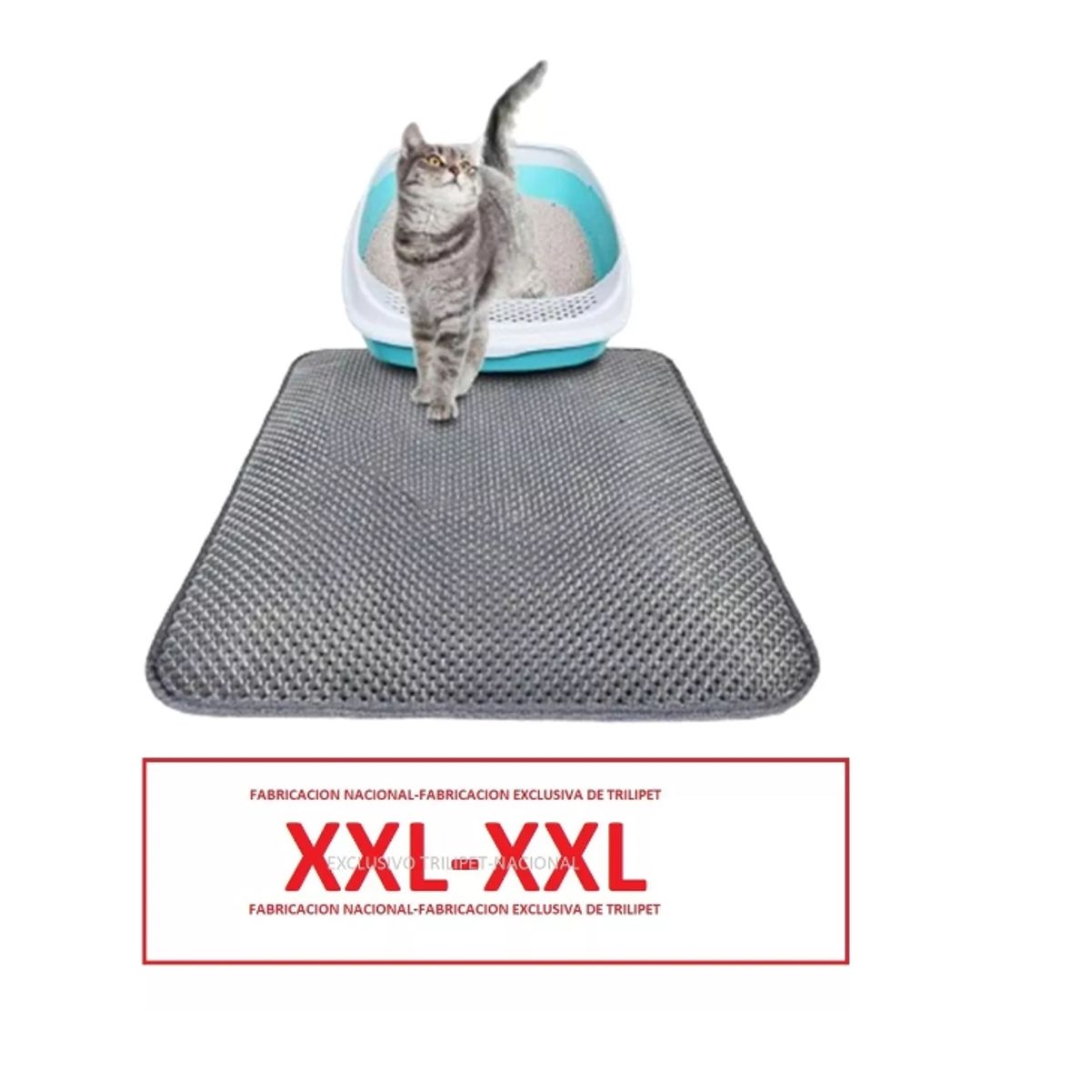 GENERICO - Alfombra Salida Arenero Gato Baño Grande.