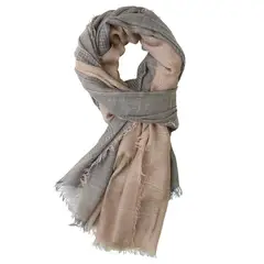 TIOZONEY - Bufanda de cuadros patchwork bicolor de invierno