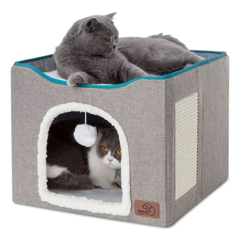 MUNDO MAGIA - Cama Casa Iglu Para Mascotas Gato Y Perro Pequeño