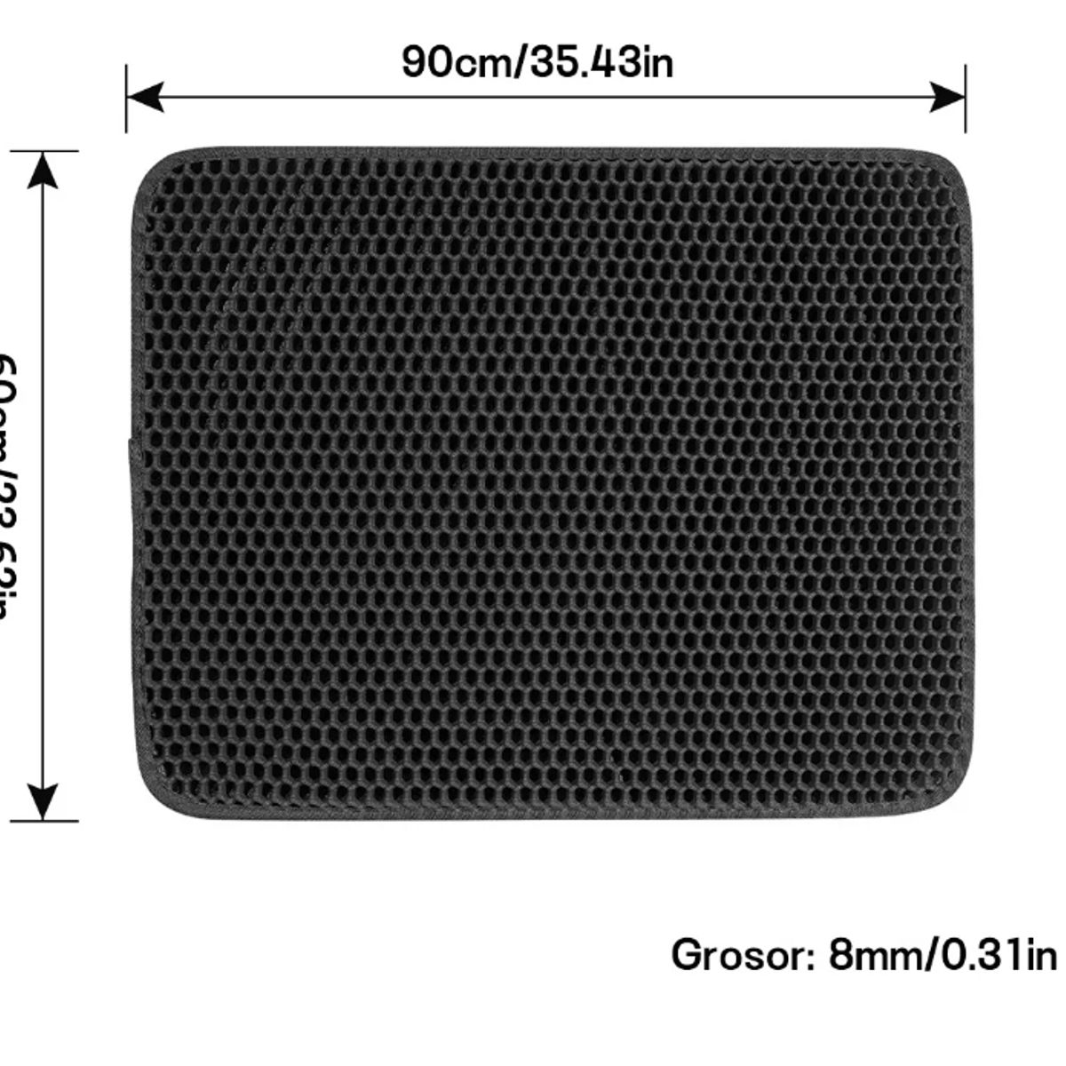 GENERICO - Alfombra Atrapa Arena Para Gatos Salida Arenero Doble Capa.