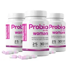BIOSAMER - Probiótico Woman 25 Billones, 3 Frascos, 90 Cápsulas