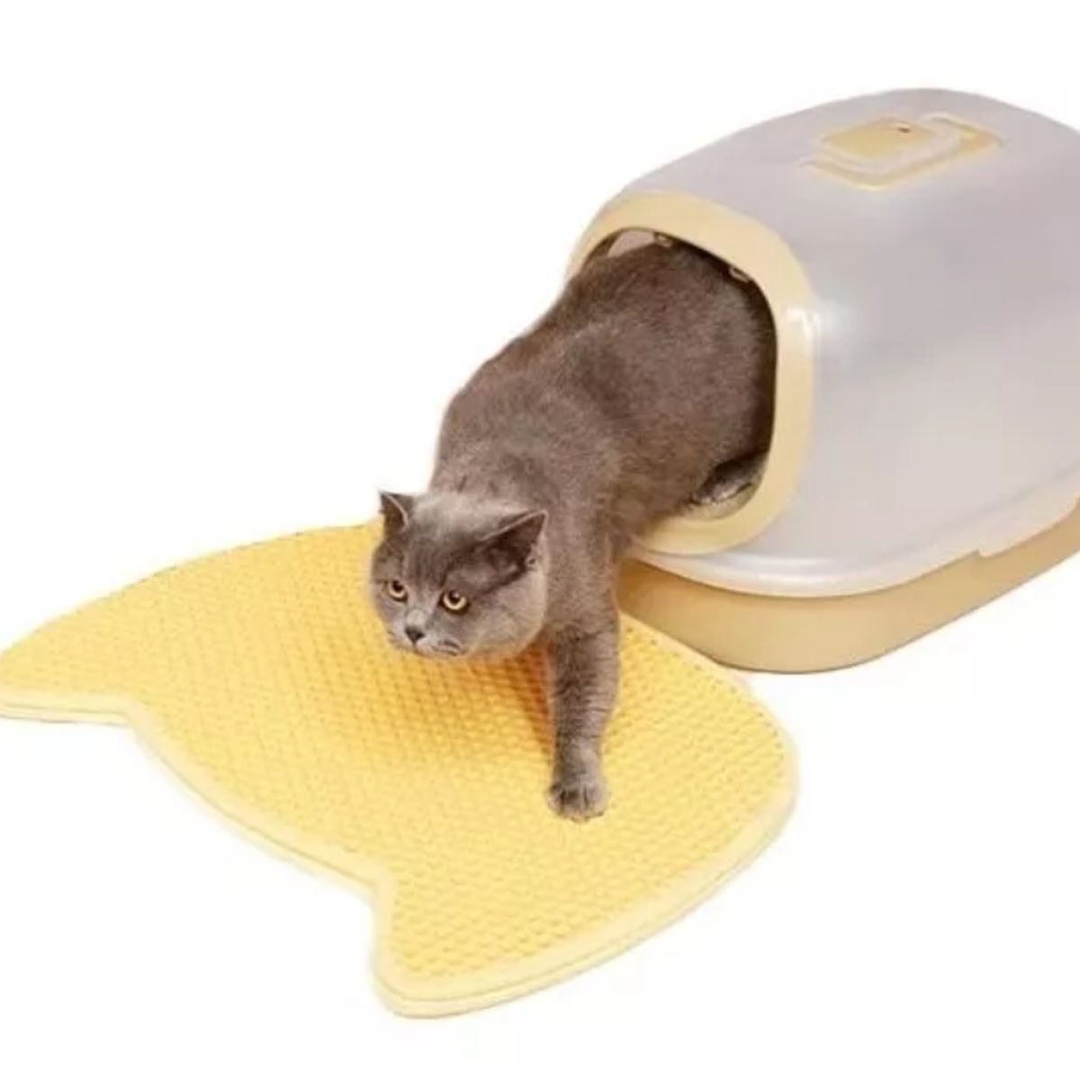 GENERICO - Alfombra Salida Arenero Gato Baño Atrapa Arena Grande.
