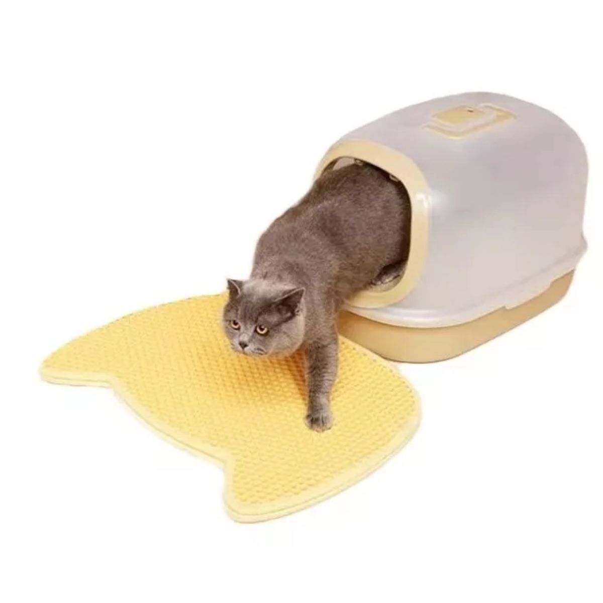 GENERICO - Alfombra Salida Arenero Gato Baño Atrapa Arena Grande.