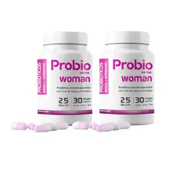 BIOSAMER - Probiótico Woman 25 Billones , 2 Frascos, 60 Cápsulas