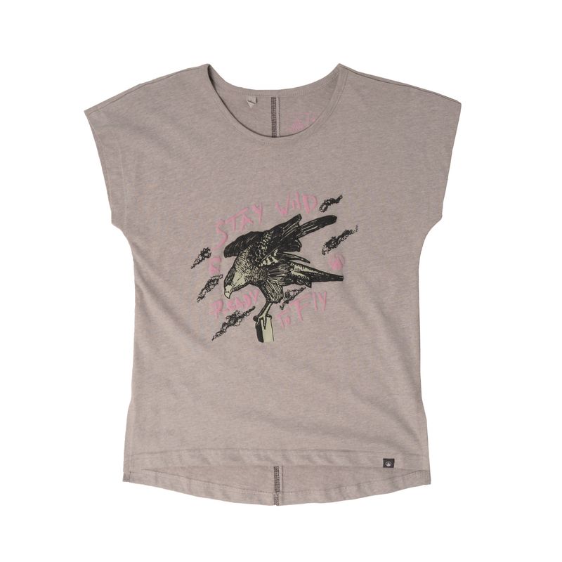 LIPPI - Polera Teen Girl Wild UV-Stop T-Shirt Melange Gris Lippi