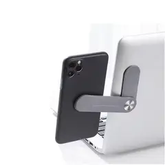 GENERICO - Soporte Magnetico para Telefono en Notebook Macbook PC Gris