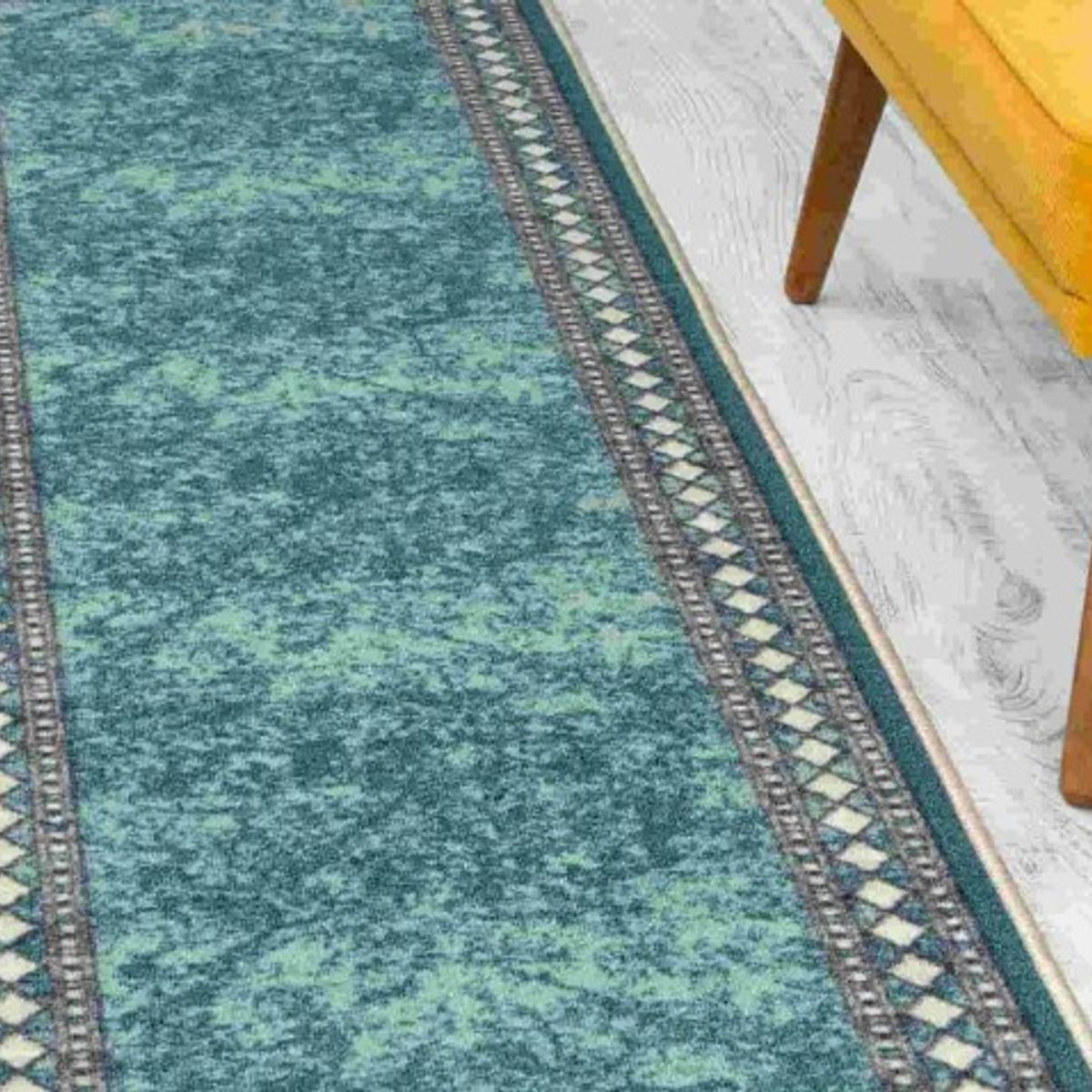 MROTTO - Alfombra Pasillo Con Goma 60 x 210 cm Azul ALFODIA