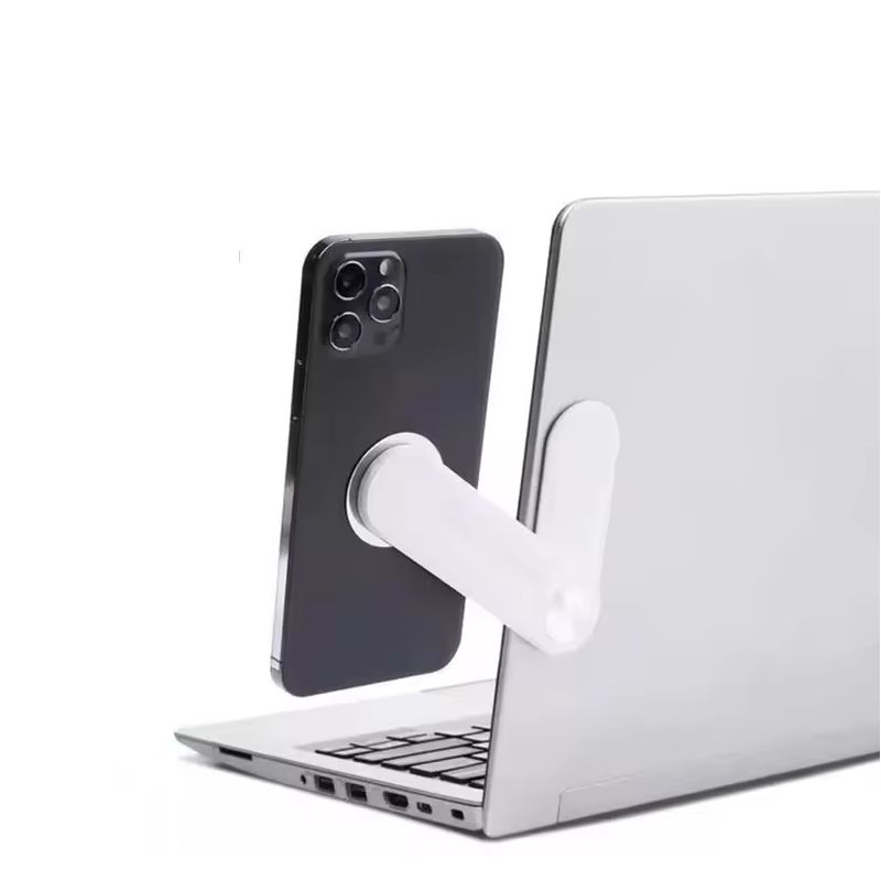 GENERICO - Soporte Magnetico para Telefono en Notebook Macbook PC  Blanco