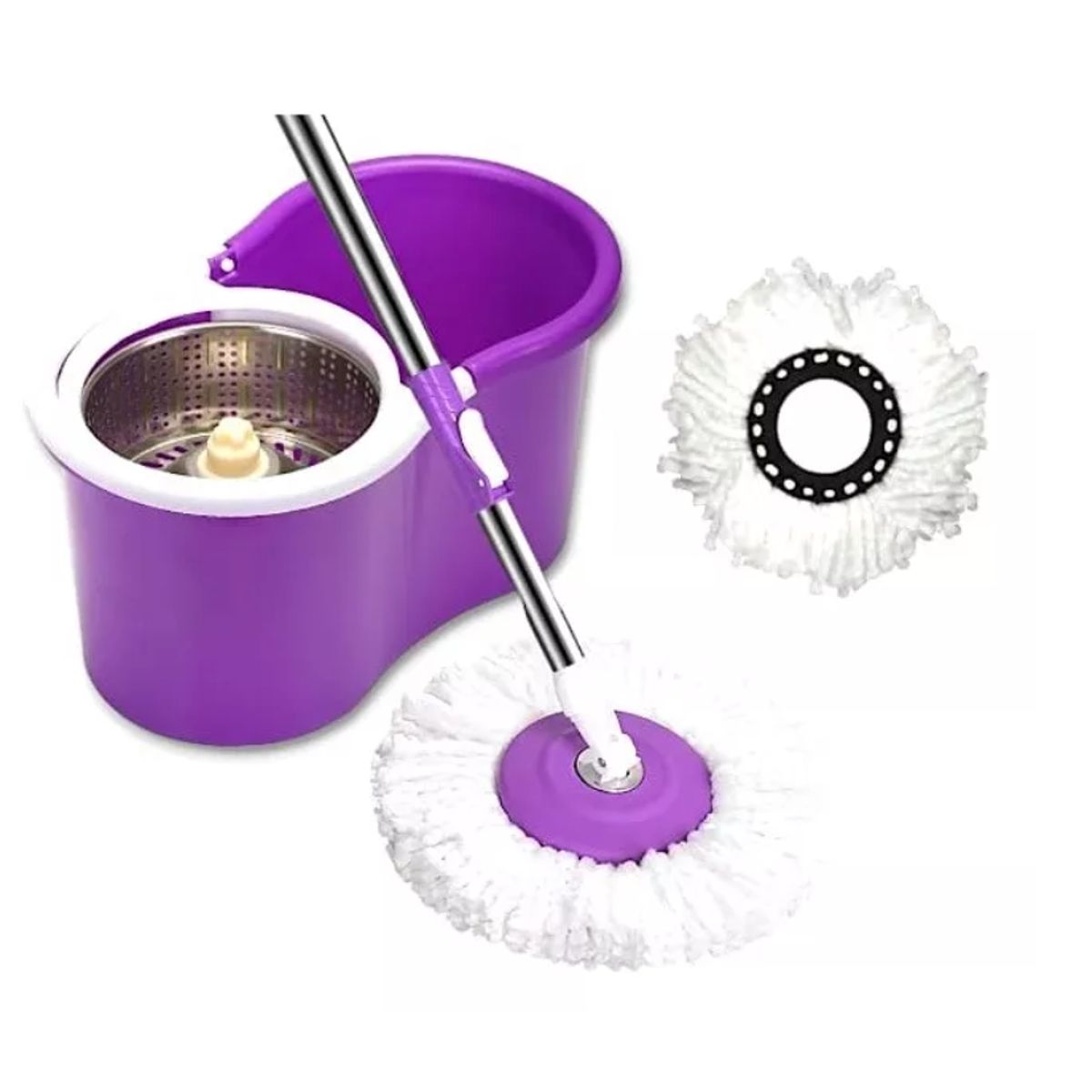 GENERICO - Trapeador Giratorio Mopa Para Piso Mopa Giratorio 360° Balde