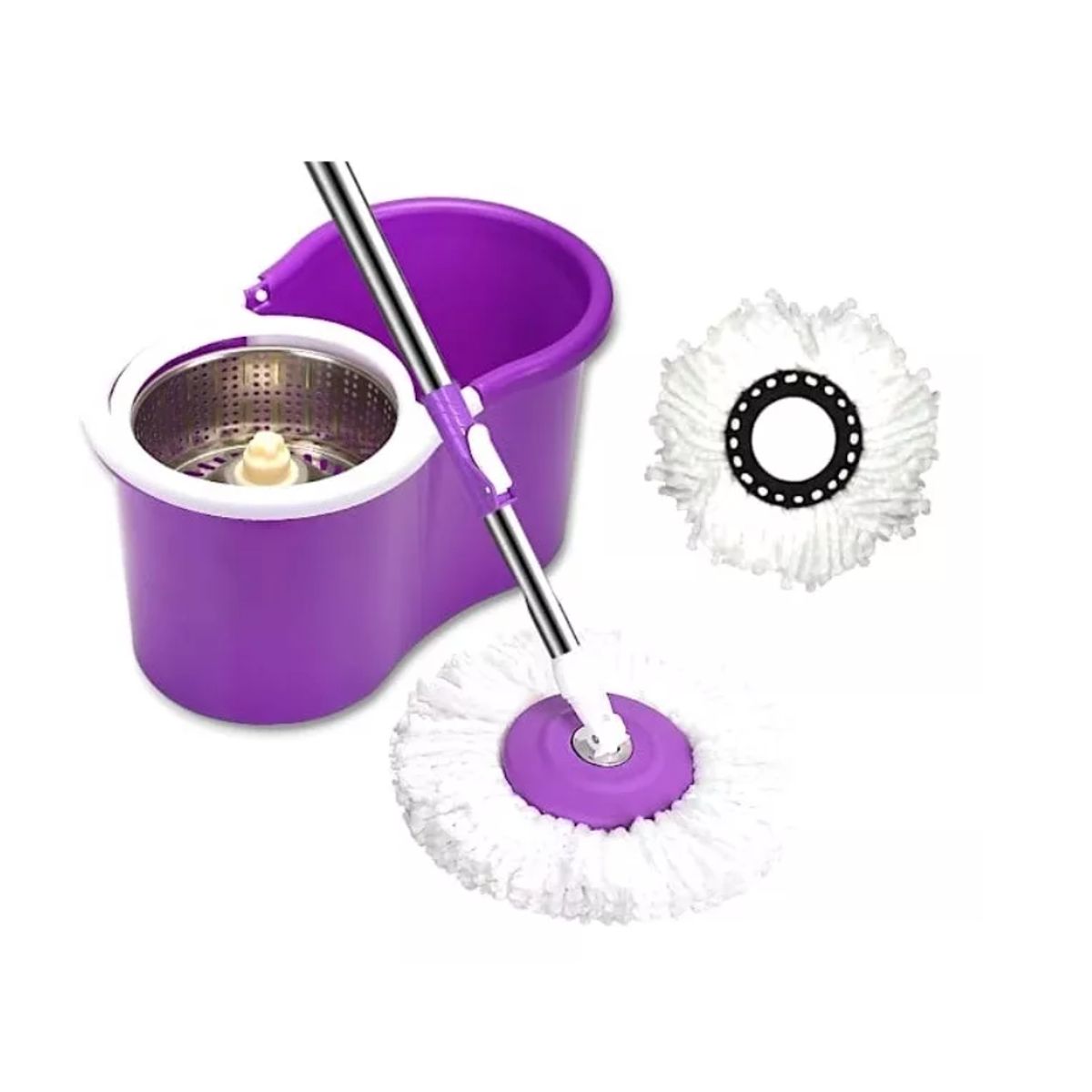 GENERICO - Trapeador Giratorio Mopa Para Piso Mopa Giratorio 360° Balde