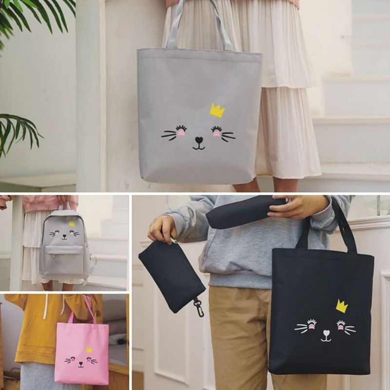SANTU HOME & DECO - Juego de Mochilas Diseño de Gato Negro