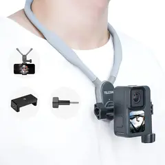 TELESIN - Soporte de Cuello Grabacion POV Flexible Iman para Camaras y Telefonos