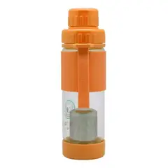 KEEP - Botella Vidrio Infusor Té Hierbas 410ml Deporte Naranja