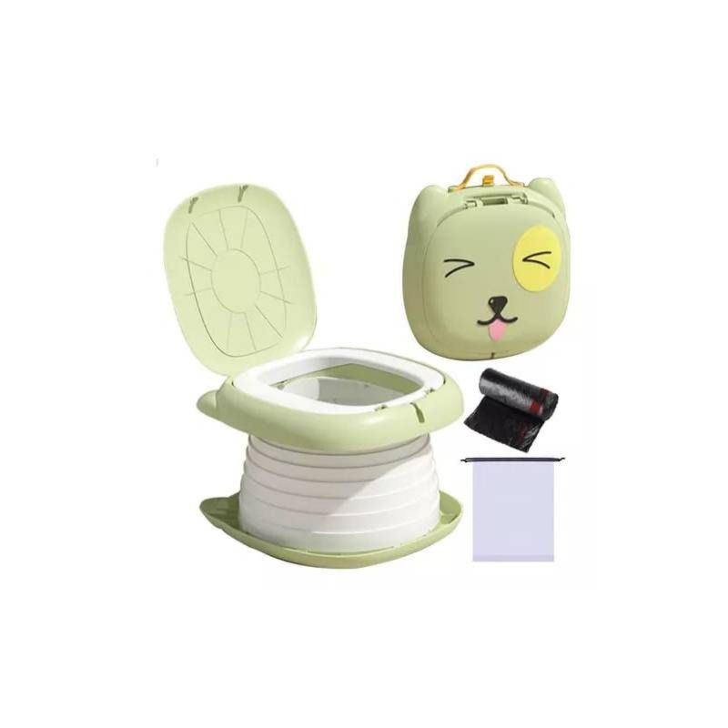 CRUSEC - Pelela Bebé Bacinica Para Niños Plegable Baño Portátil Verde