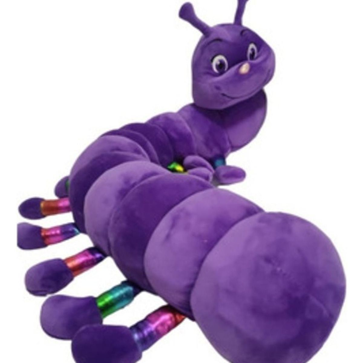 GENERICO - Cuncuna Gusano Peluche Acolchado Suave - 80cm - Purpura