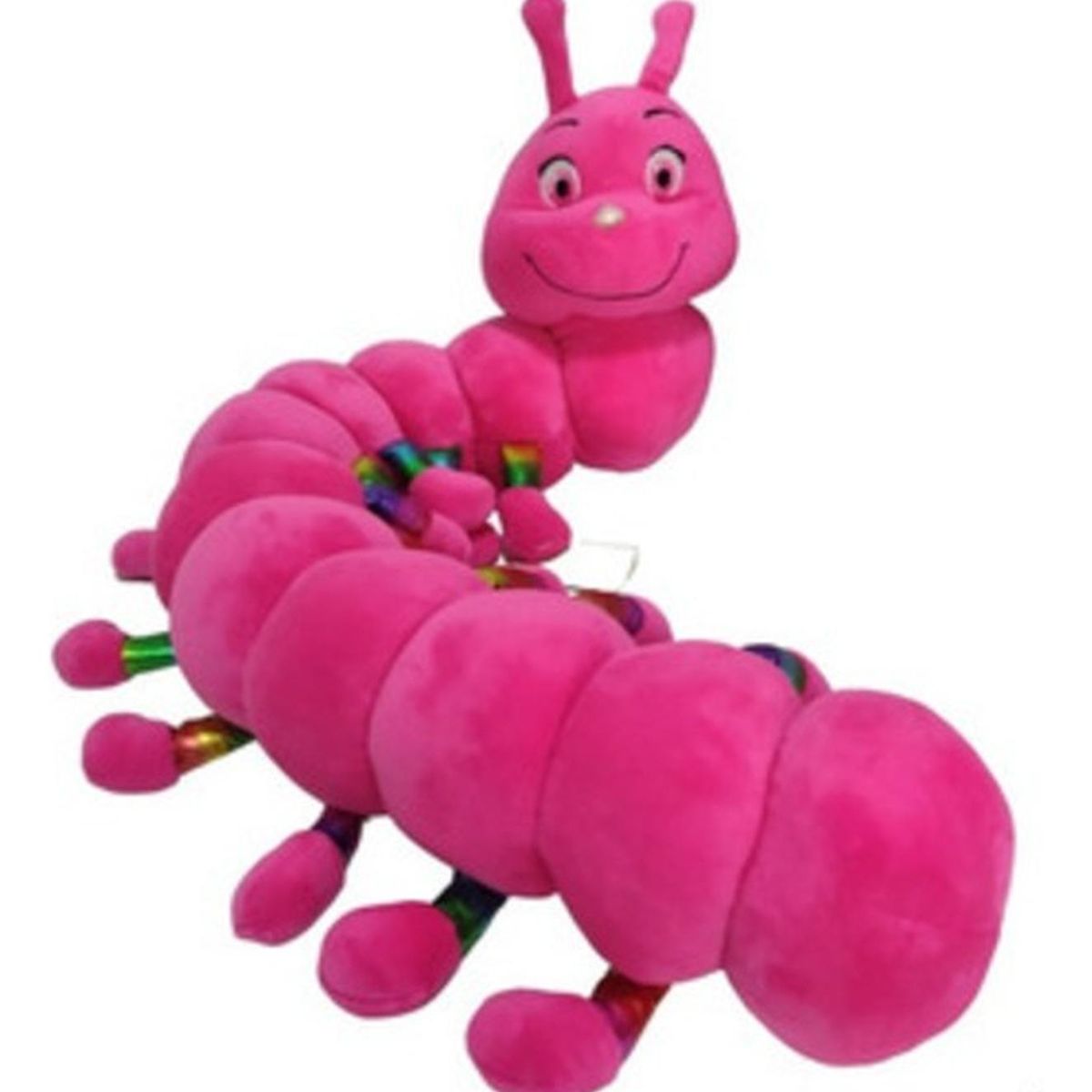 GENERICO - Cuncuna Gusano Peluche Acolchado Suave - 80cm - Fucsia