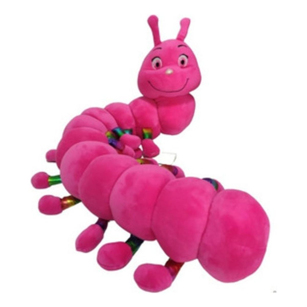 GENERICO - Cuncuna Gusano Peluche Acolchado Suave - 80cm - Fucsia
