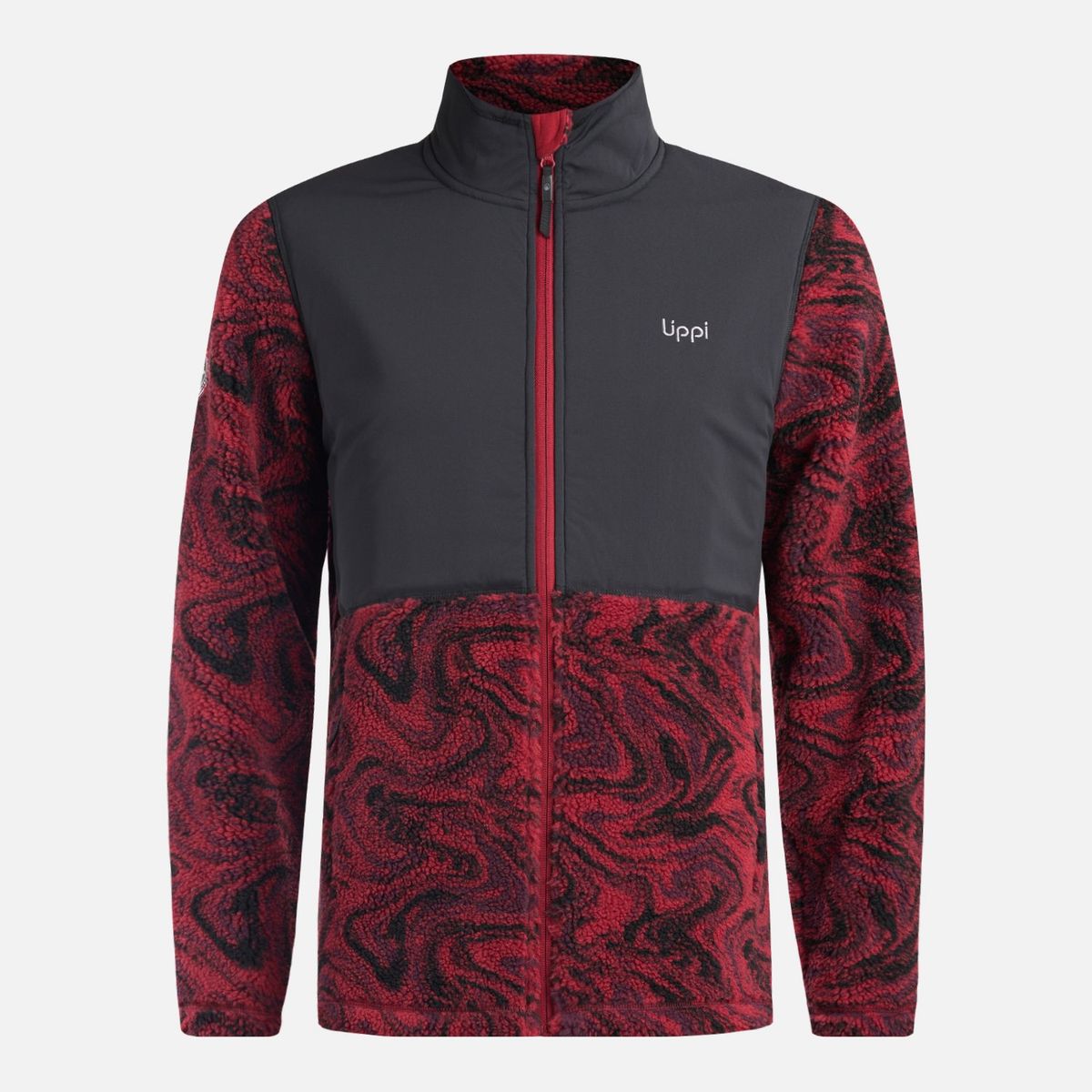 LIPPI - Chaqueta Hombre Glaciar Sherpa-Pro Jacket Print Burdeo Lippi