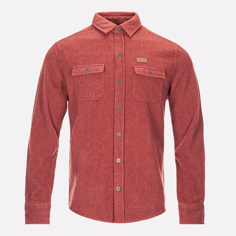 HAKA HONU - Camisa Hombre Camanchaca Burdeo Haka Honu