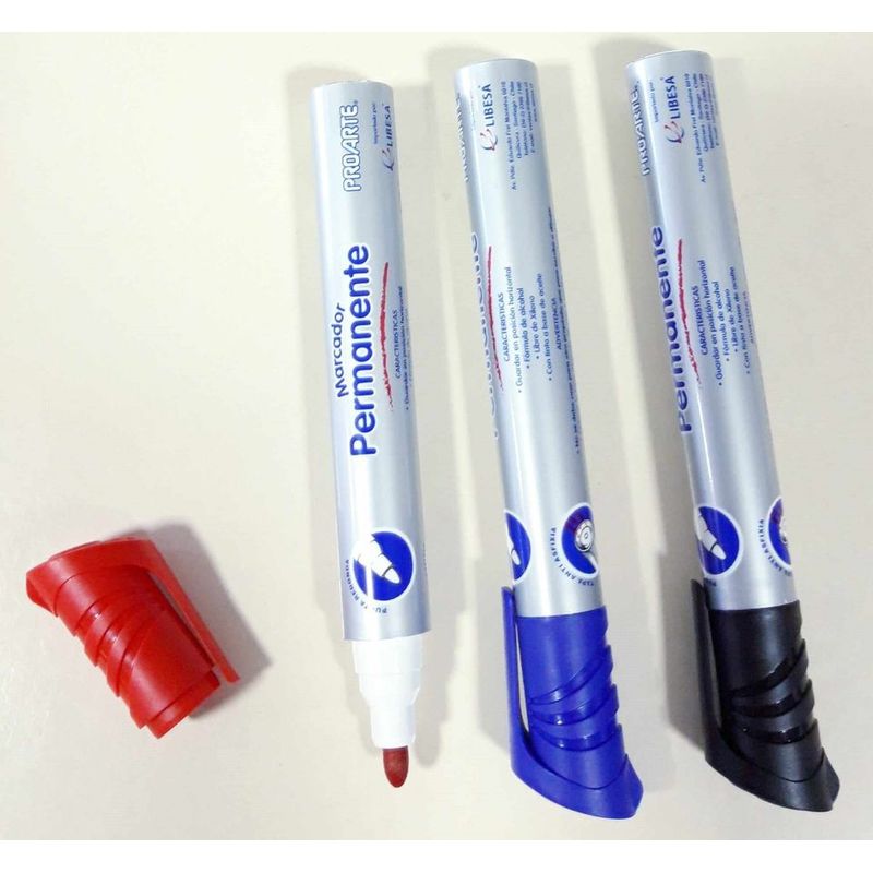 GENERICO - Pack 3 plumones marcador permanente