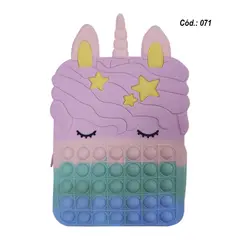 GENERICO - Bolso De Pop It Juguetes Antiestres Infantil 22x18cm - Rosa claro