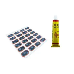 GENERICO - Set 48 Parches con Pegamento para Neumático Bicicleta o Autos