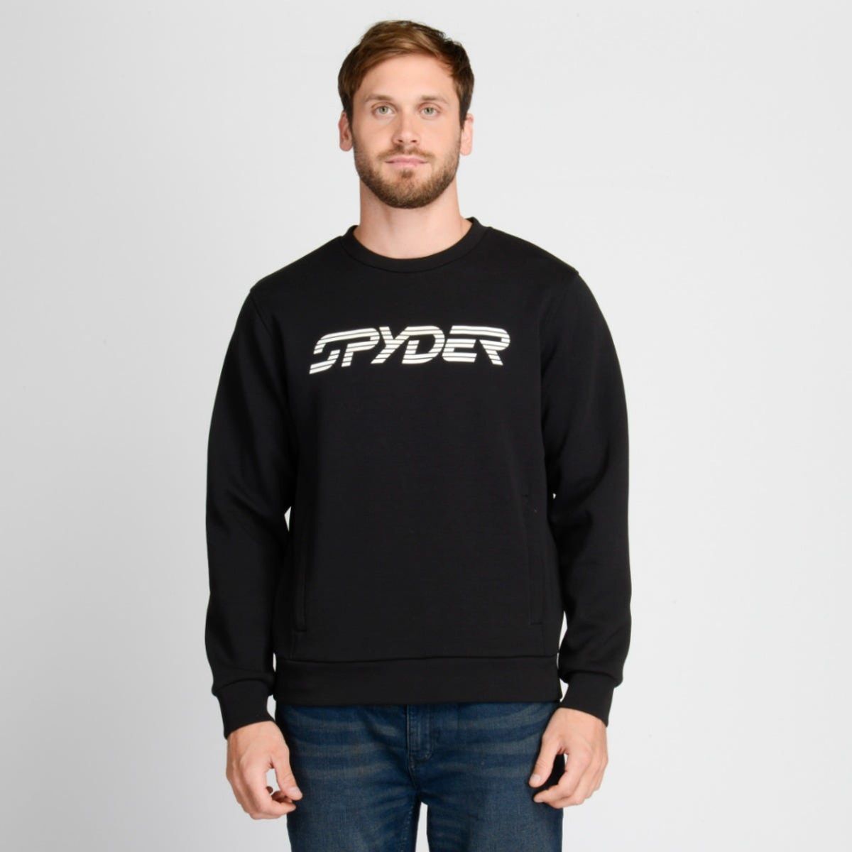 SPYDER - Polerón Lifestyle Hombre Spyder Crew Negro