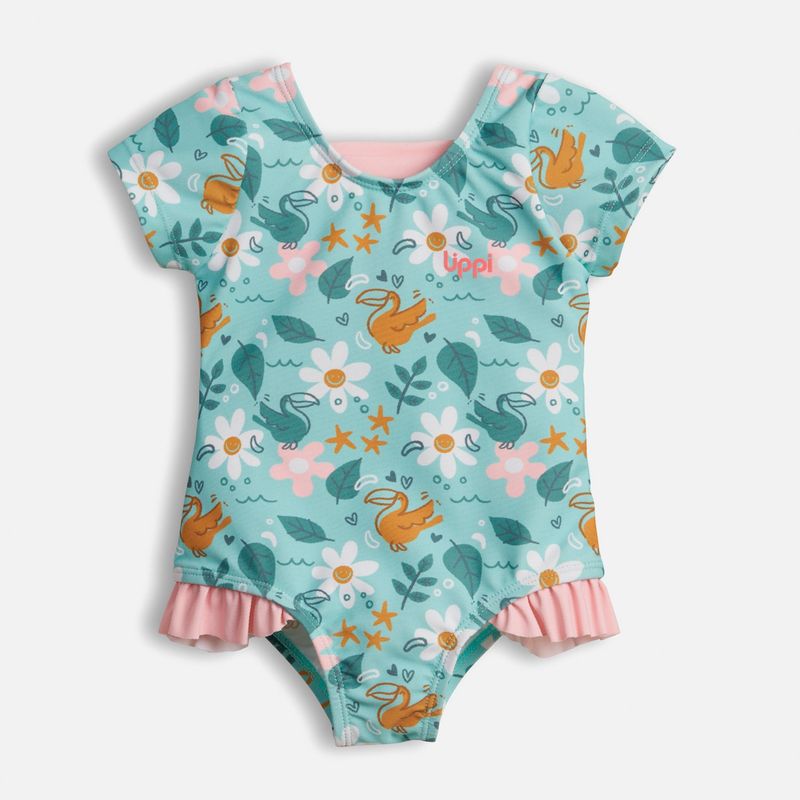 LIPPI - Traje de Baño Baby Girl Pipa Swimwear Print Turquesa Claro Lippi_.