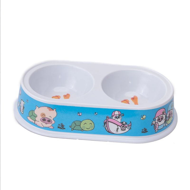 CHINITOWN - Plato Doble Plástico Celeste Chinitown