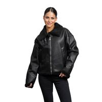Chaqueta de Ecocuero Mujer Negro