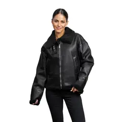 TODOPIEL - Chaqueta de Ecocuero Mujer Negro