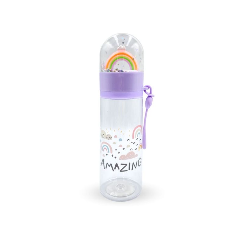 SANTU HOME & DECO - Botella Arcoíris Antiderrame 460ml Morado