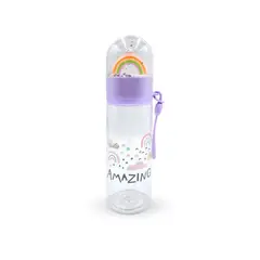 SANTU HOME & DECO - Botella Arcoíris Antiderrame 460ml Morado