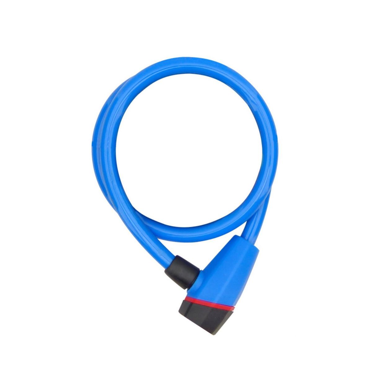 GENERICO - Cadena de Seguridad Bicicleta Recubierta Goma 80 cm con Llave