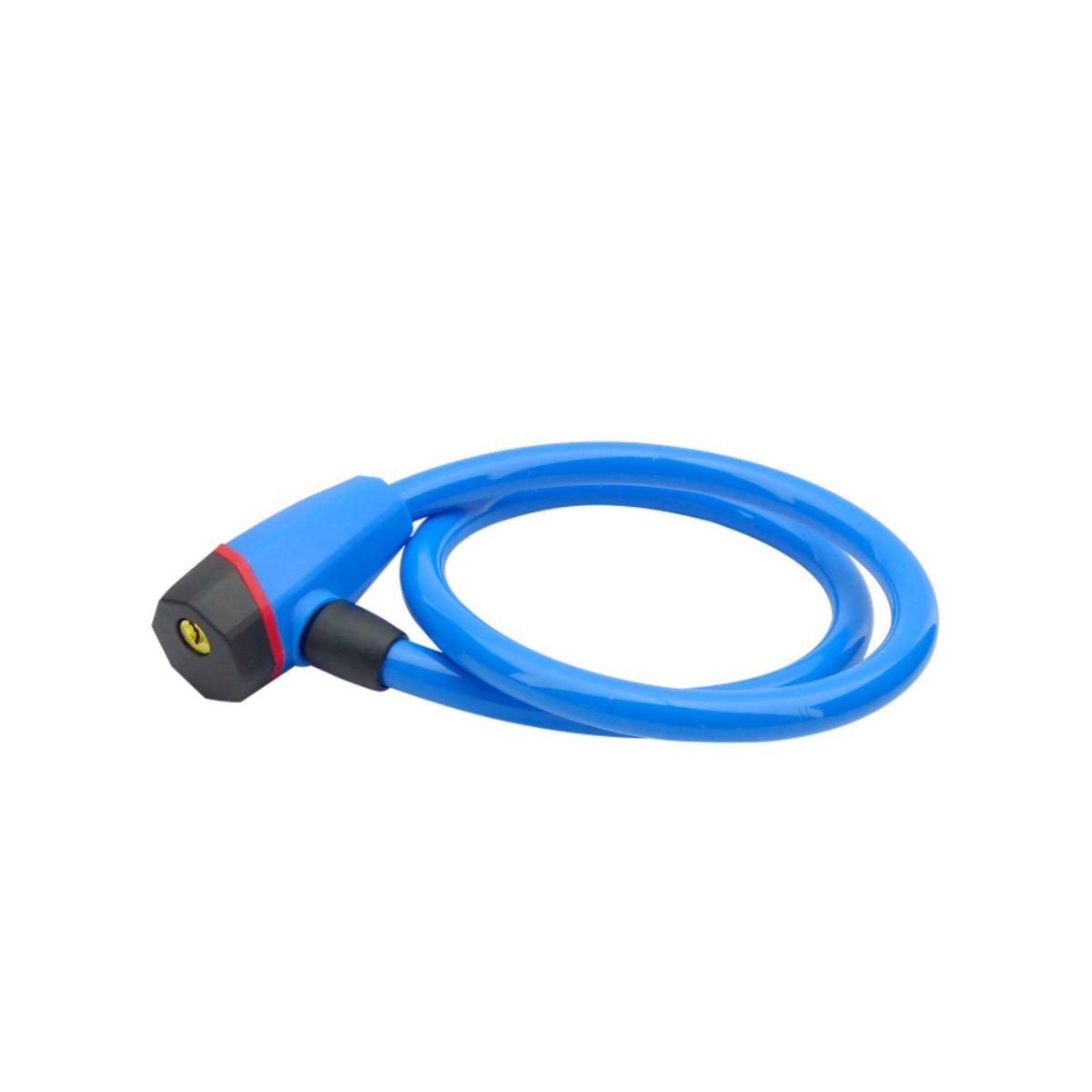GENERICO - Cadena de Seguridad Bicicleta Recubierta Goma 80 cm con Llave