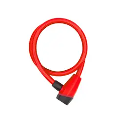 GENERICO - Cadena de Seguridad Bicicleta Recubierta Goma 80 cm con Llave