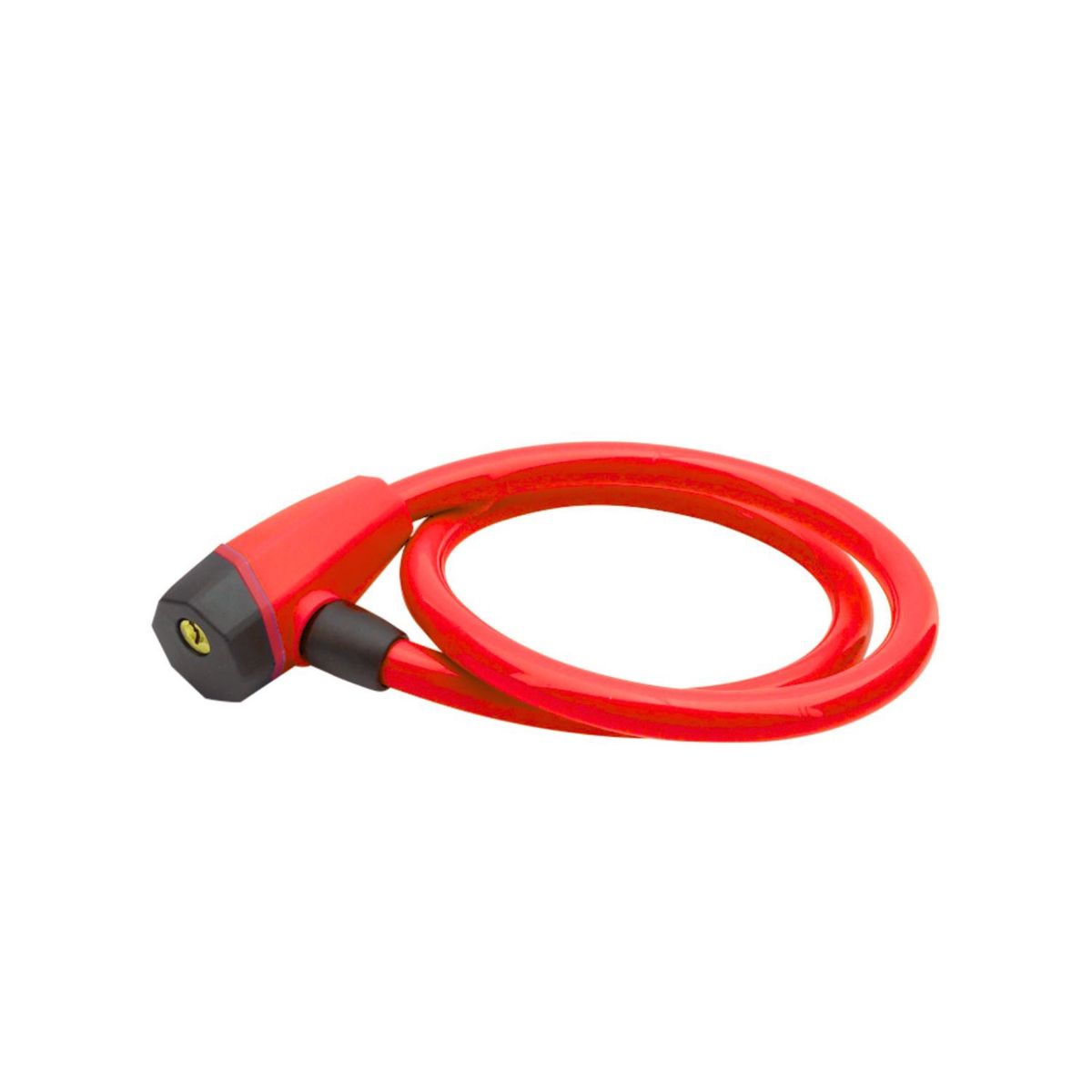 GENERICO - Cadena de Seguridad Bicicleta Recubierta Goma 80 cm con Llave