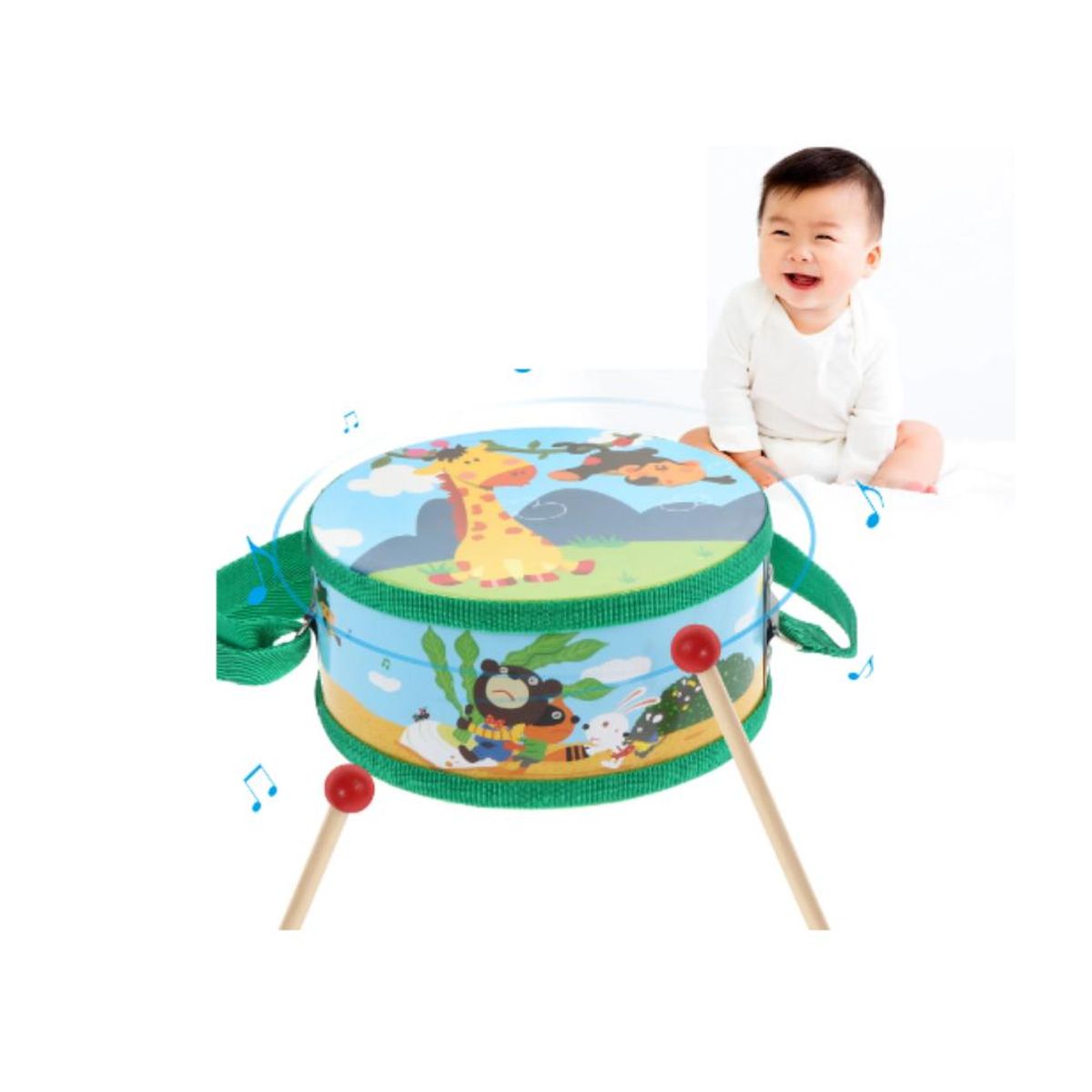 ARTIDIX - Tamboril musical infantil diseño jirafa PB-C8