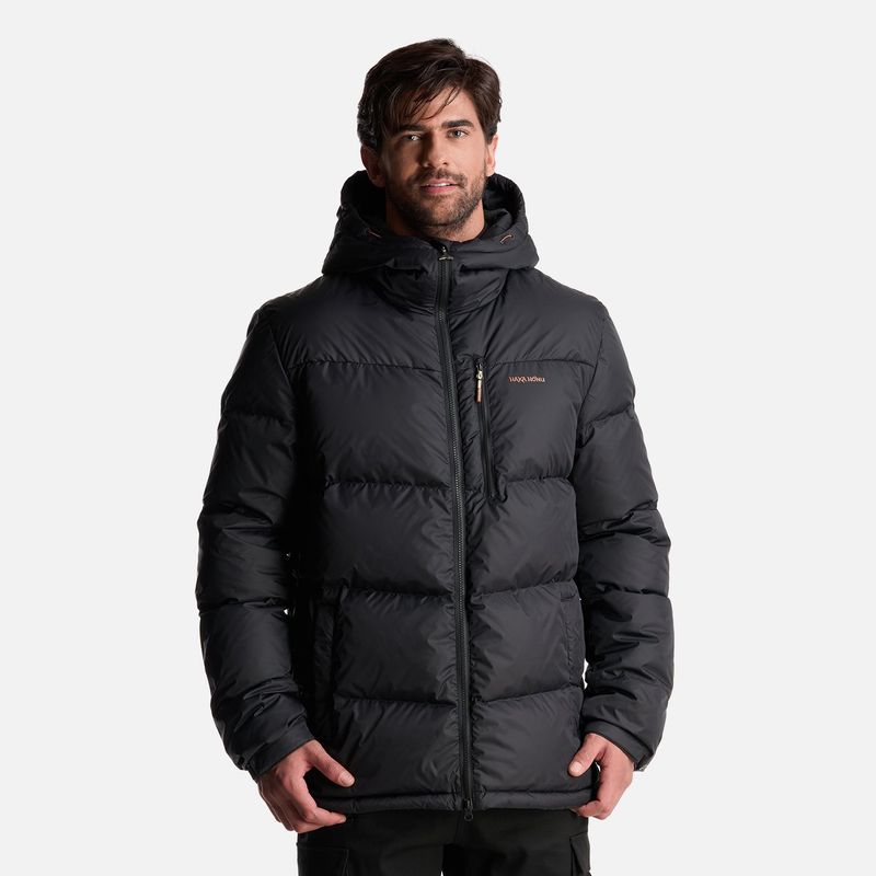 HAKA HONU - Chaqueta Hombre Campo Base Negro Haka Honu
