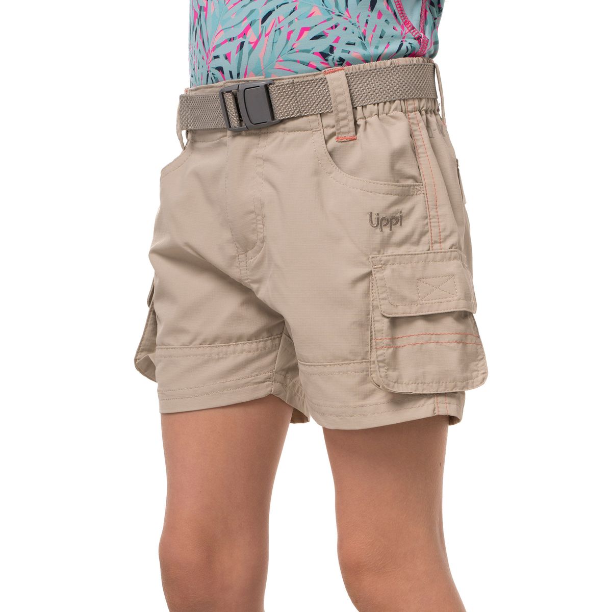 LIPPI - Short Niña Mini Just-Go Q-Dry Cargo Shorts Verde Grisaceo Lippi