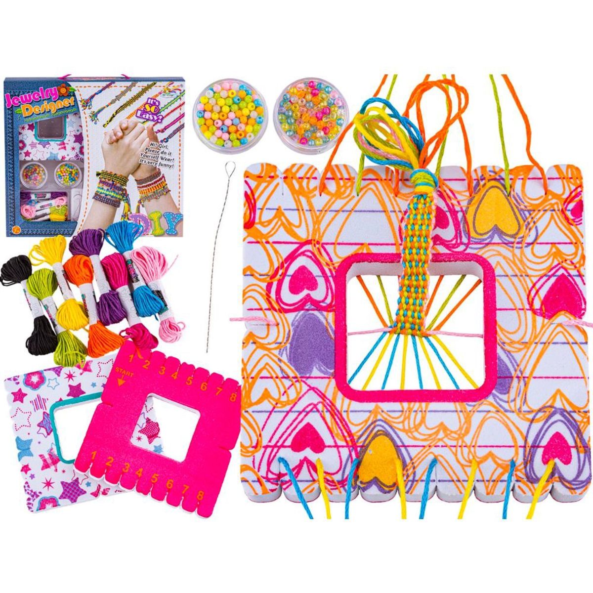 SPACEZAT - Set Mostacillas para Hacer Pulseras de Hilo DIY