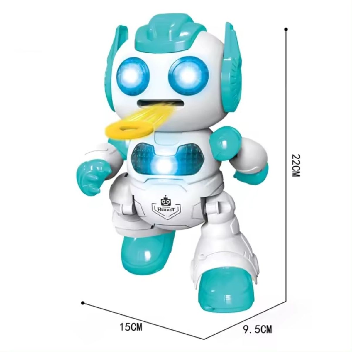 SPACEZAT - Robot a Control Remoto Lanza Discos Luces y Sonidos Verde