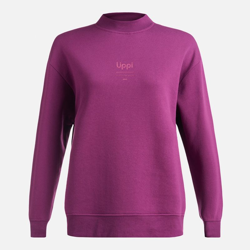 LIPPI - Poleron Mujer Ulmo Mid Point Crewneck Sweatshirt Morado Lippi