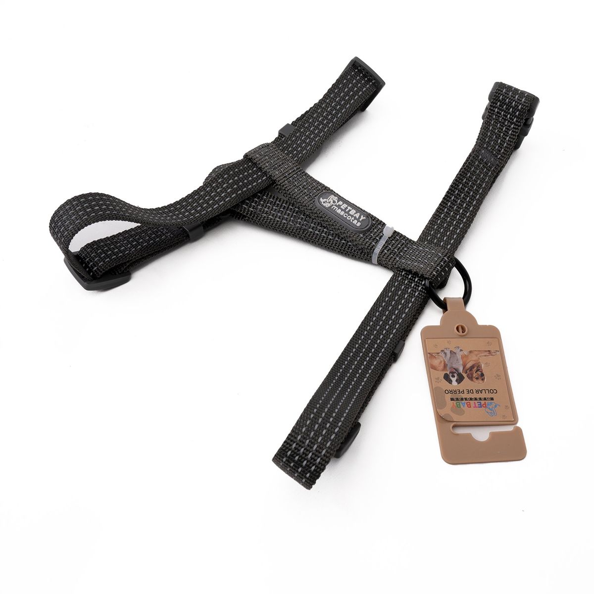 CHINITOWN - Arnés para Perro Reflectante Gris Chinitown