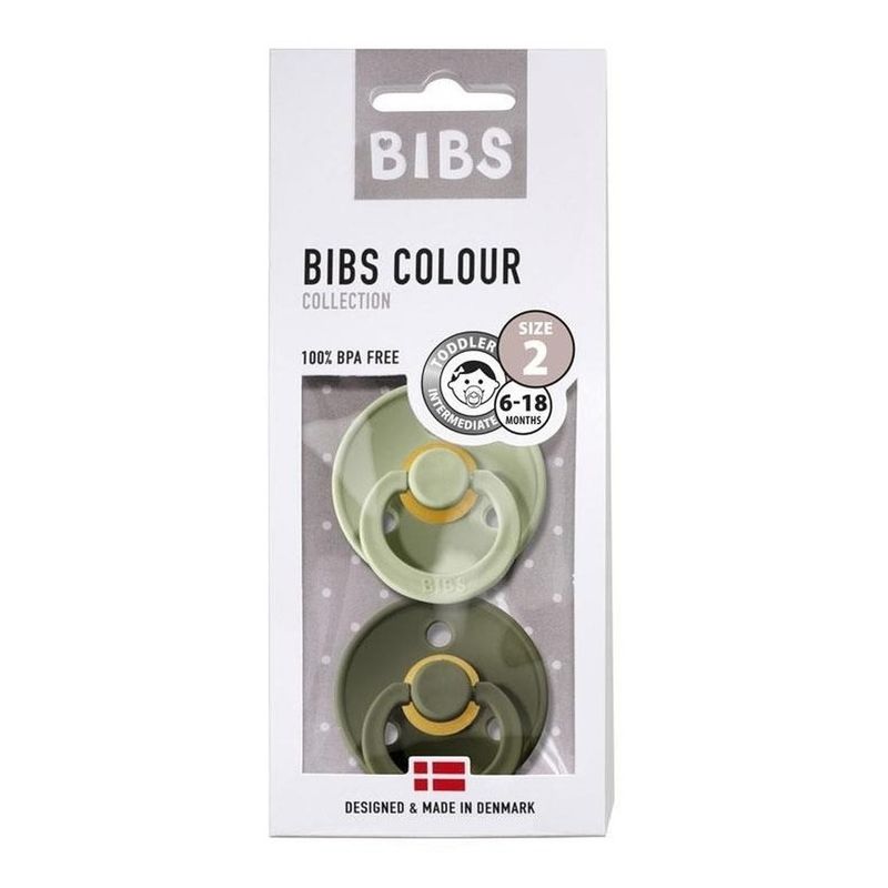 BIBS - Pack Chupetes Bibs Talla 2 - Sage Hunter/Green