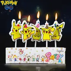 GENERICO - Set 5 Velas Pokemon Pikachu