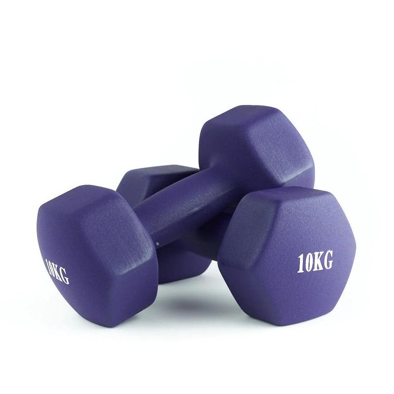 AK SPORT - Pack mancuerna hexagonal 10 KG Azul vinílica AK Sport PA-J0